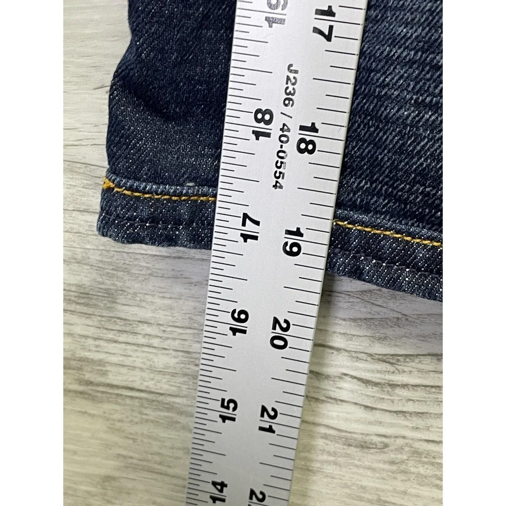 Express Jeans Skirt Juniors 9/10‎ Blue Denim Straight Pencil Short Slit 7834